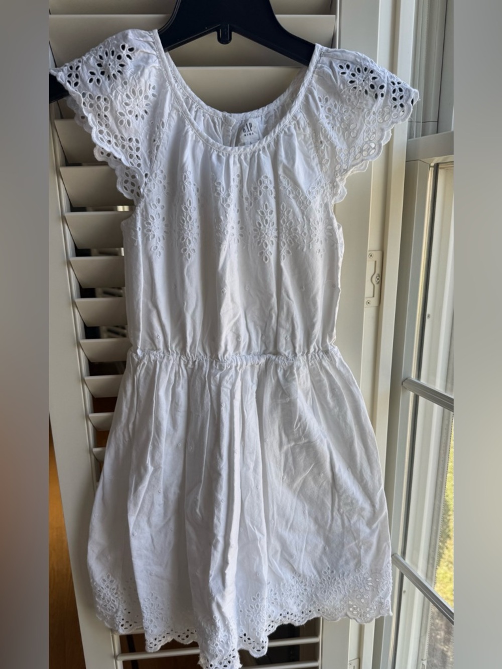 Gap White Eyelet Girls' Dress size Large